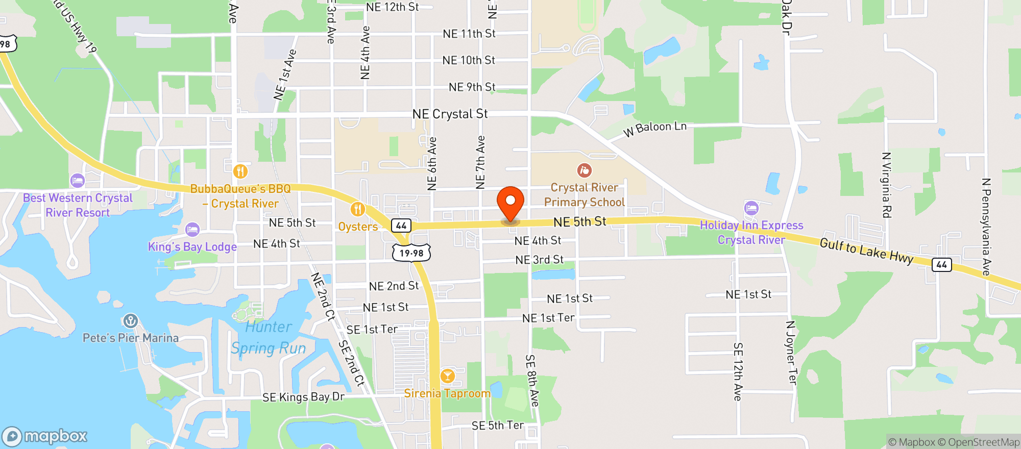 Map showing Mickys Bar & Billiards
