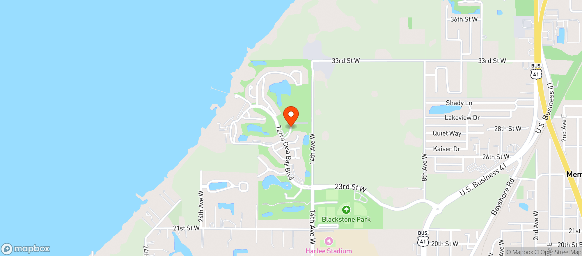 Map showing Terra Ceia Bay Golf & Ten