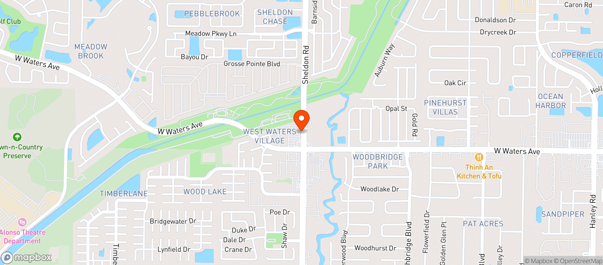 Map showing Tampa Liquors