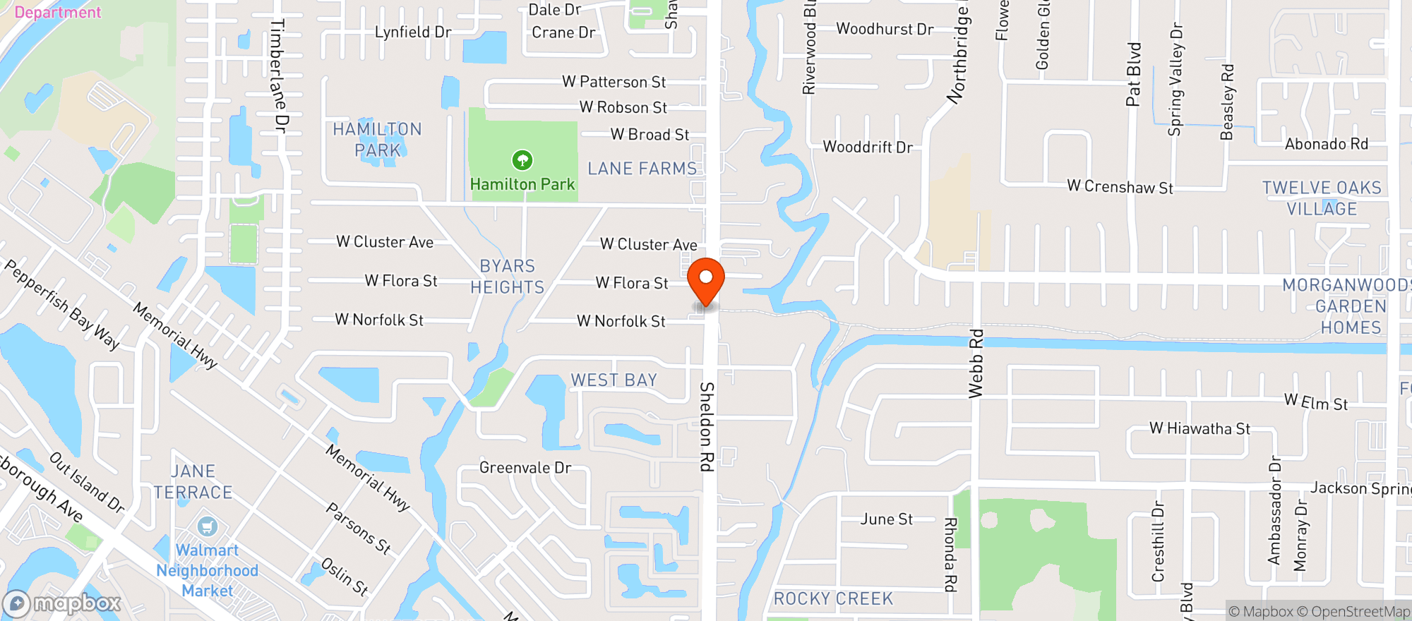 Map showing On The Fly