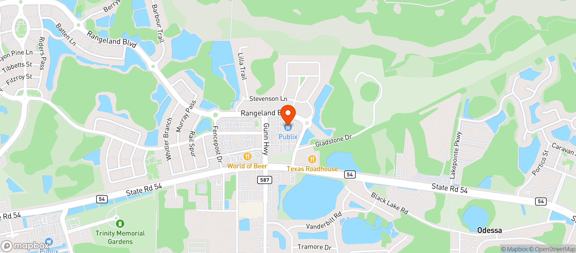 Map showing Publix Super Market