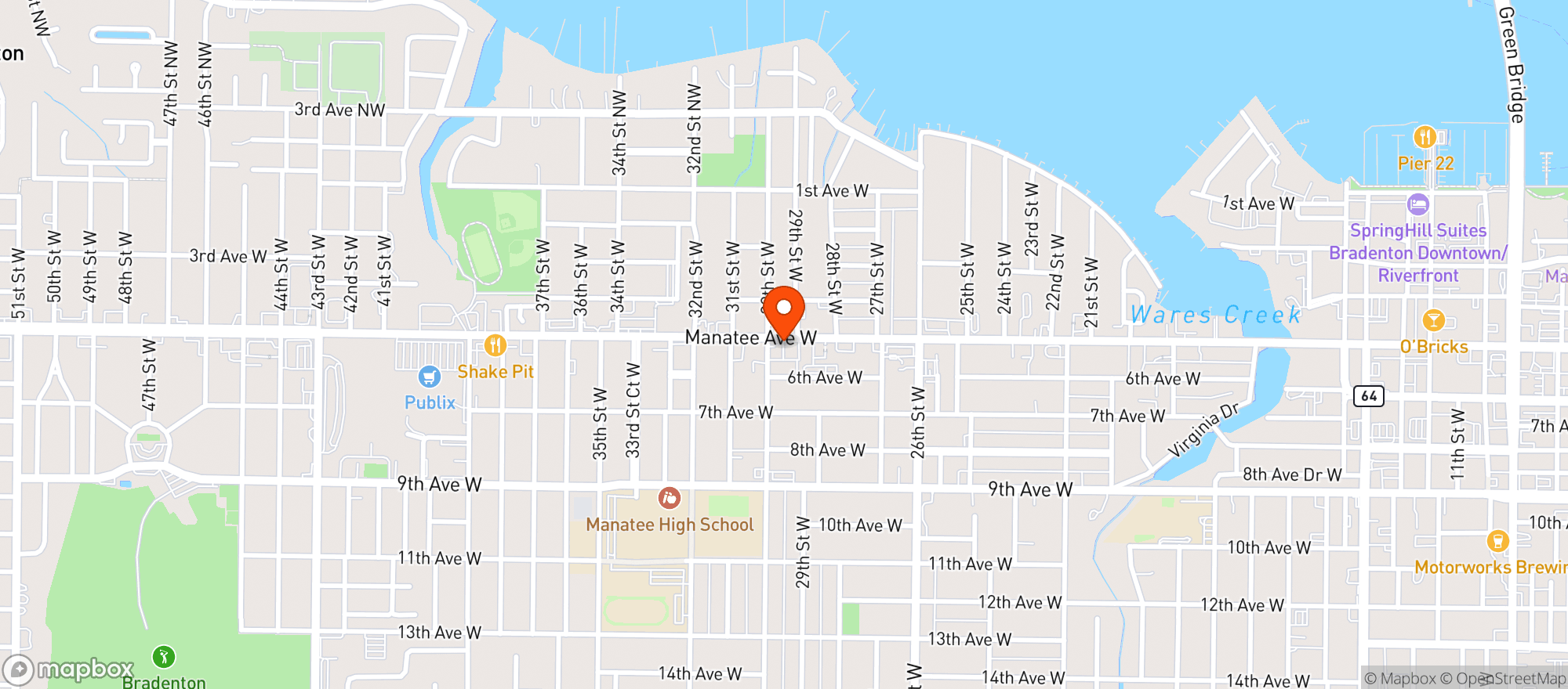 Map showing Westfield Chevron