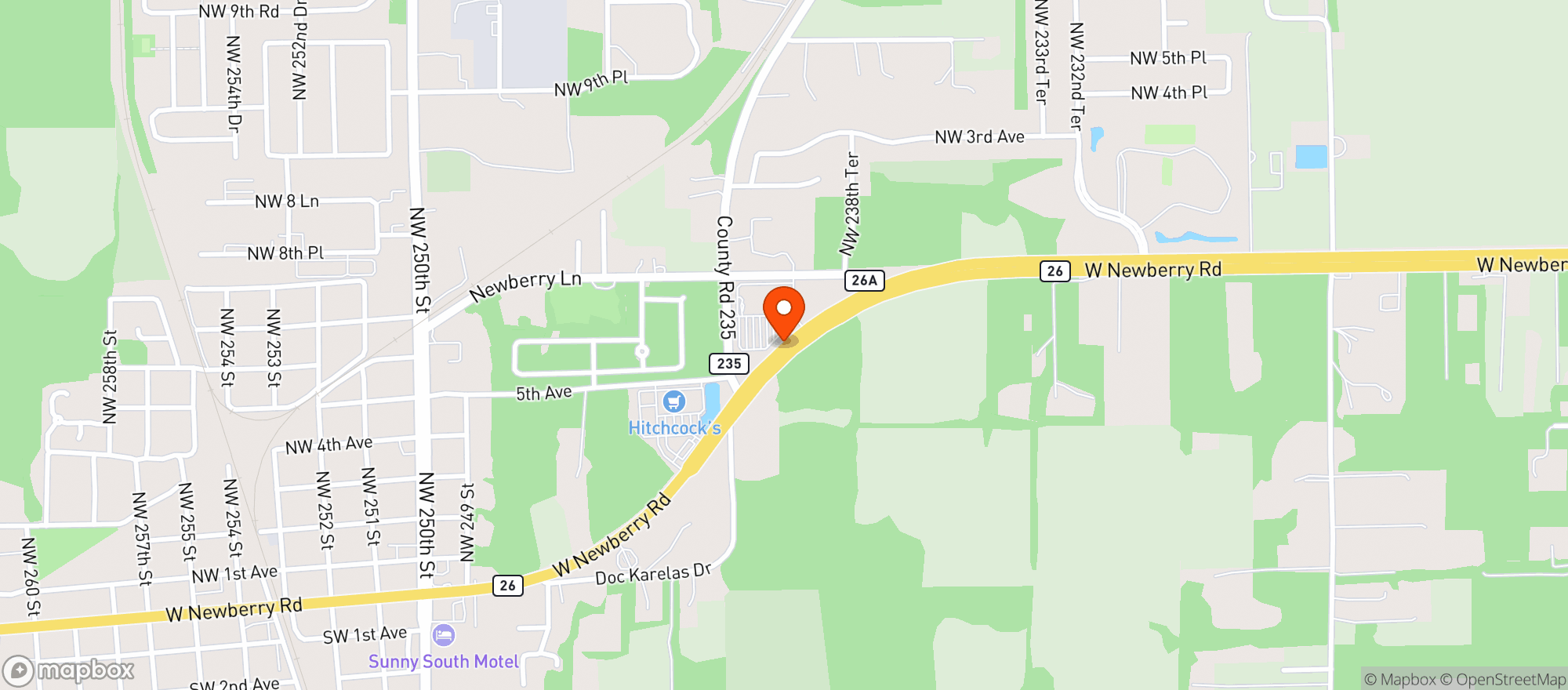 Map showing Publix Super Market