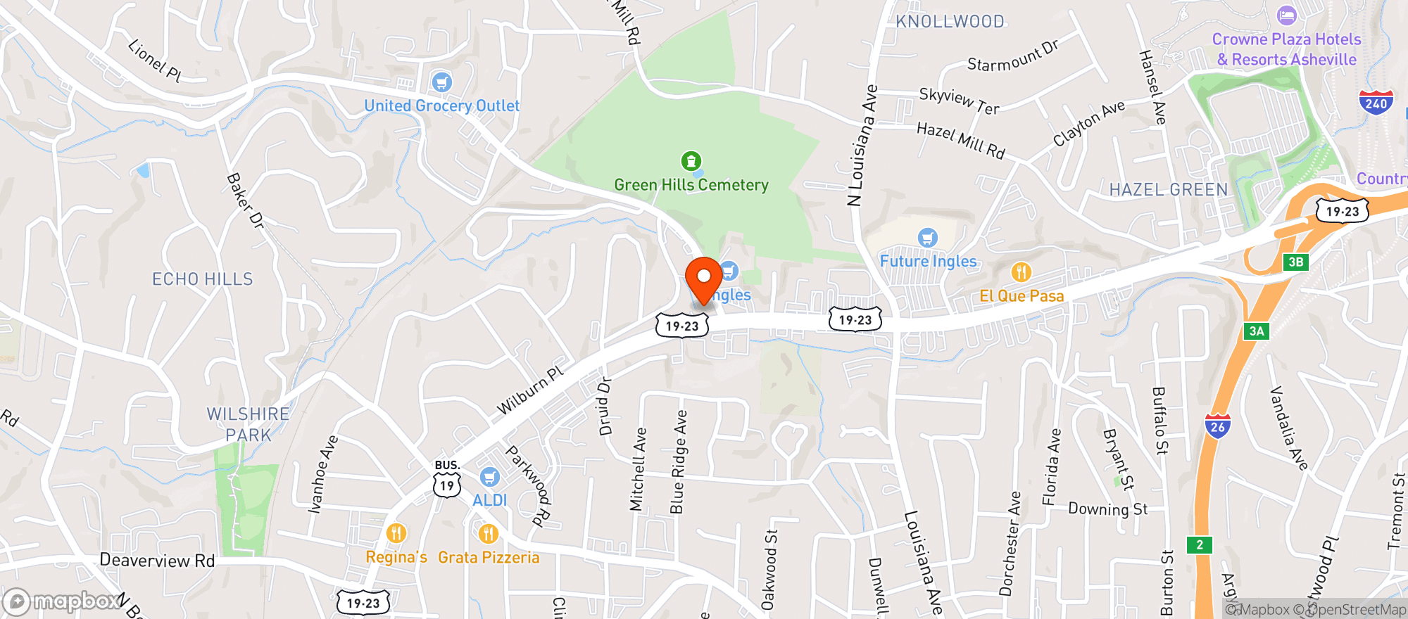 Map showing Clover Cbd Dispensary