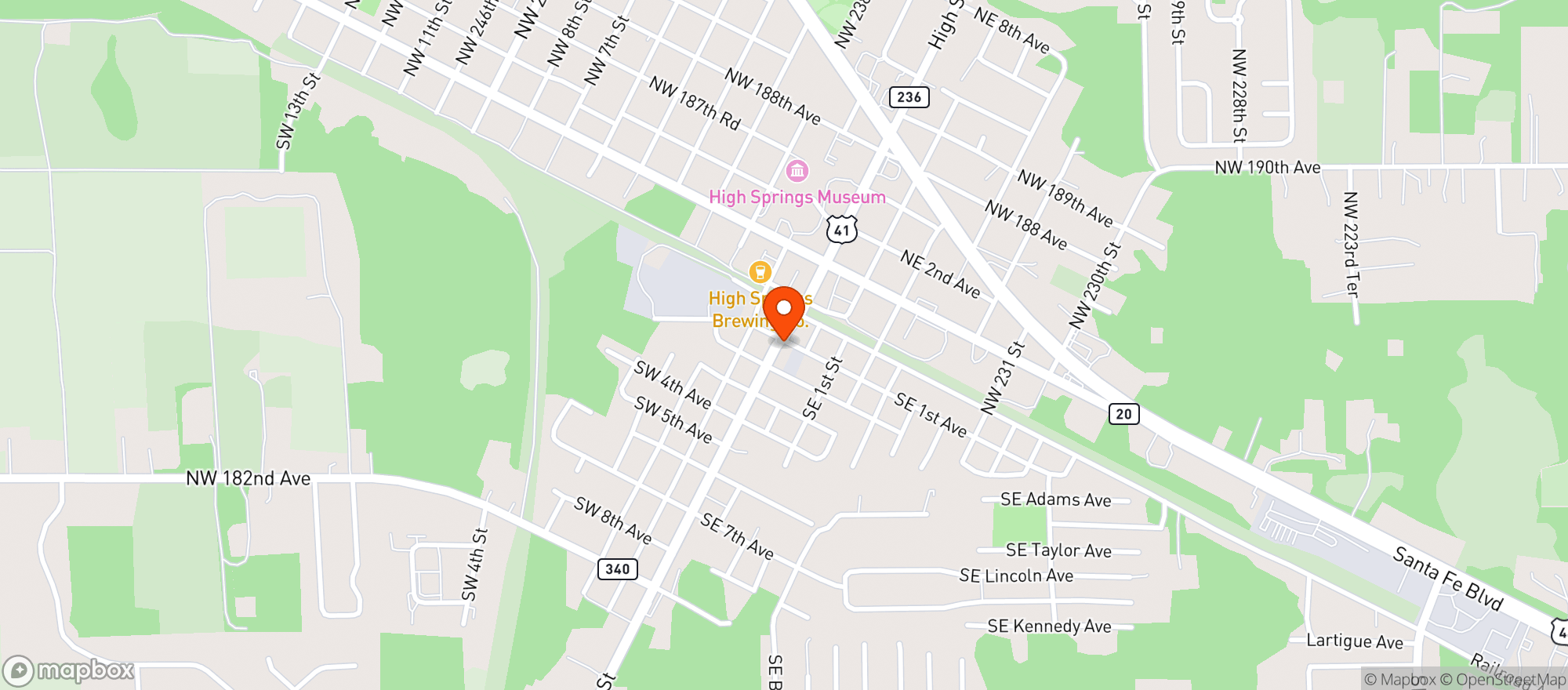 Map showing WATERSHED RESTAURANT