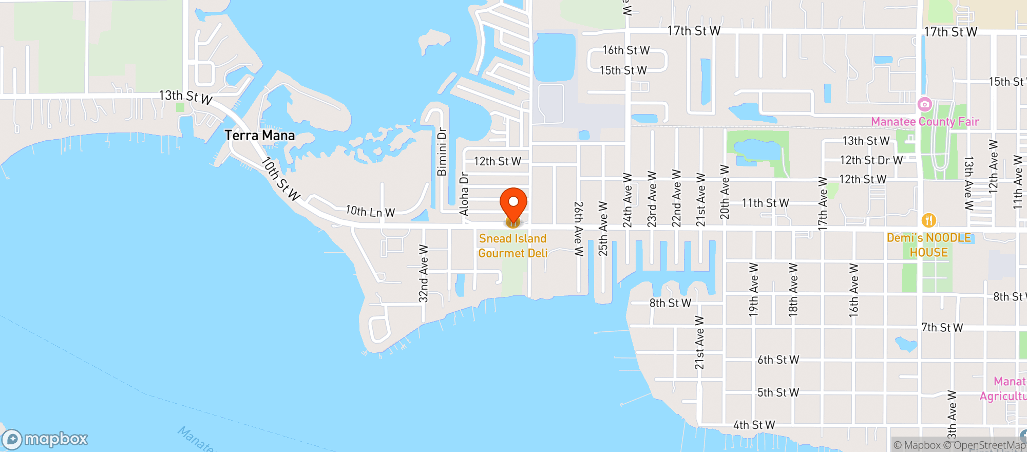 Map showing The Cut Golf & Grill
