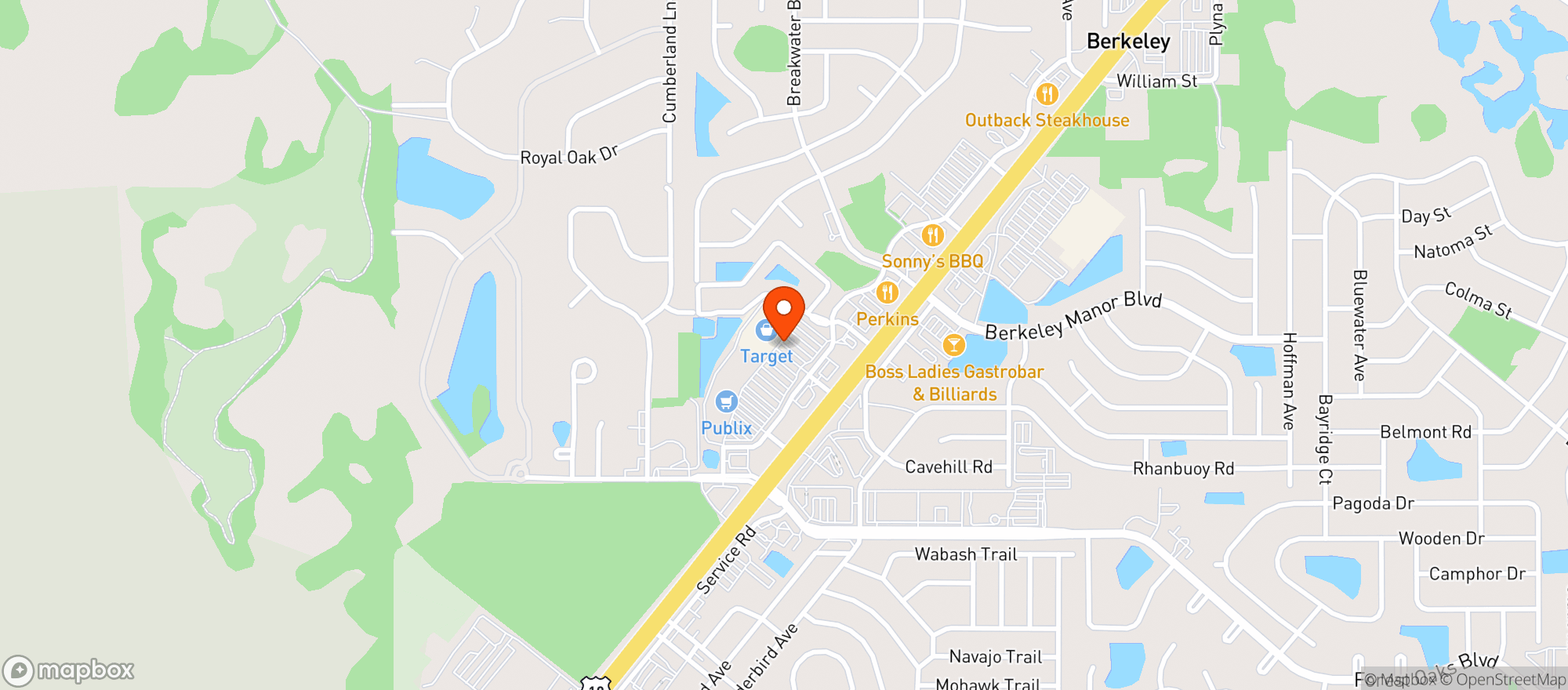 Map showing Target