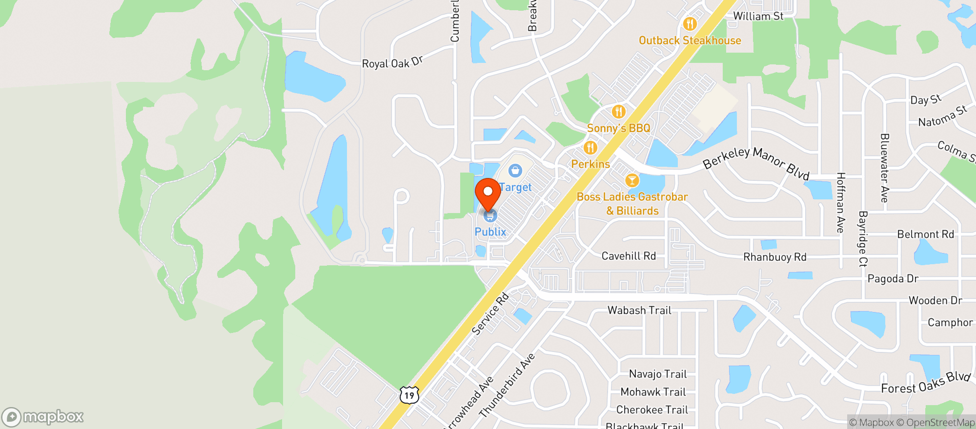 Map showing Publix