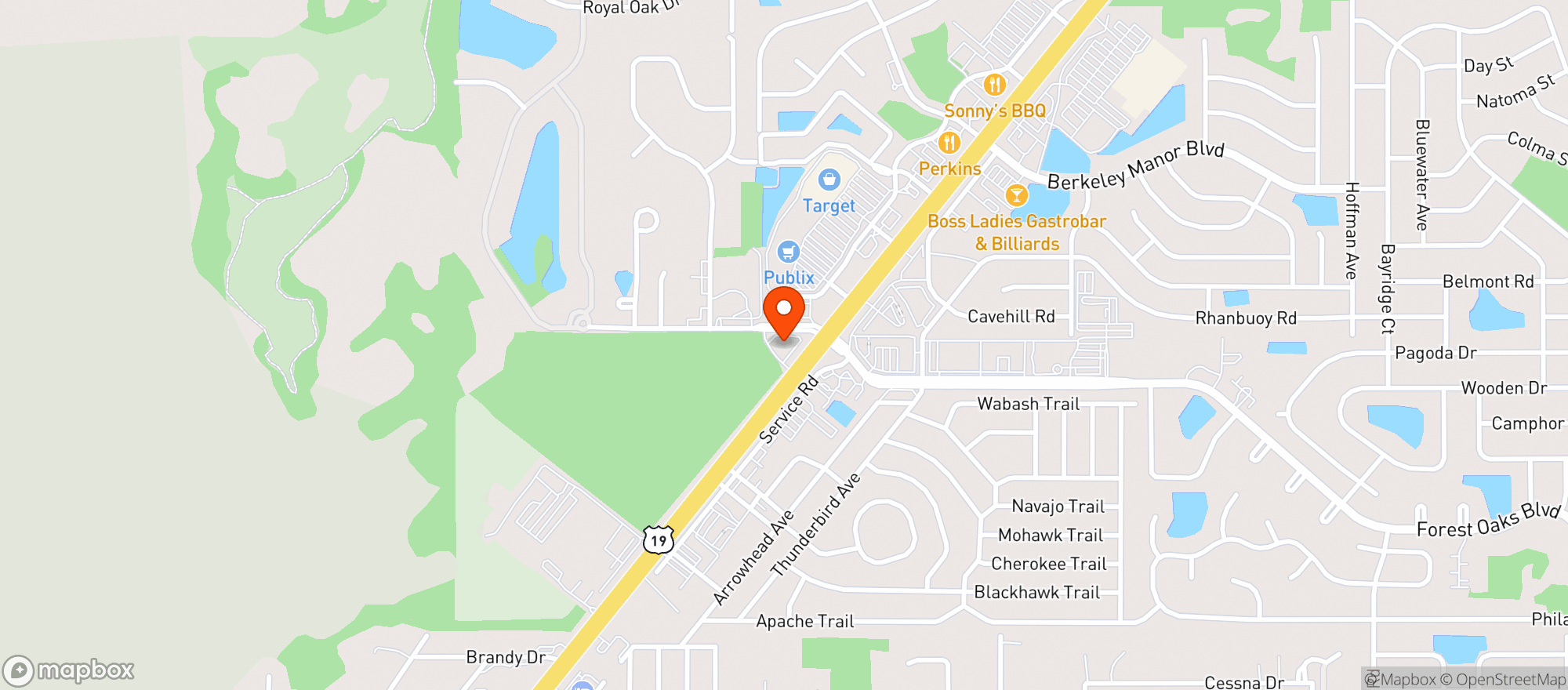 Map showing Walgreens