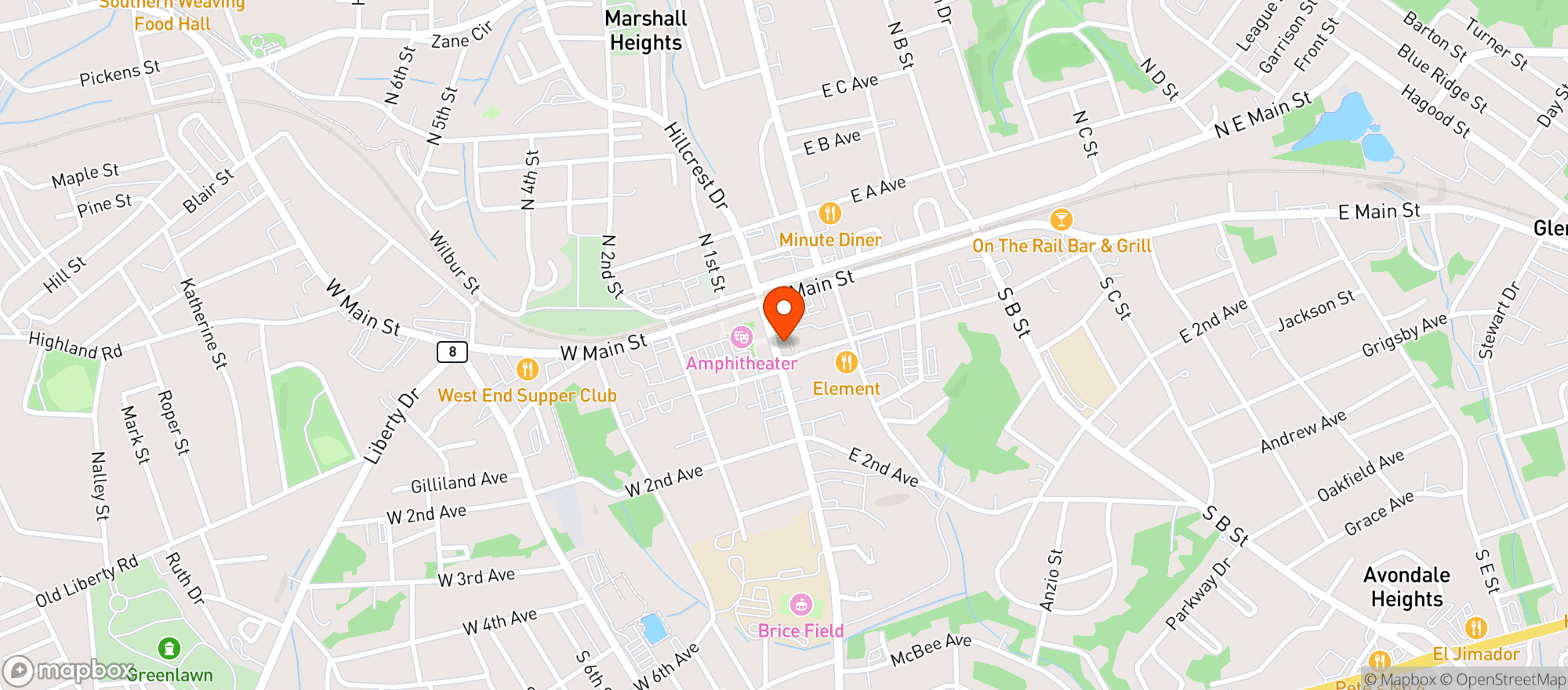 Map showing Amici Easley