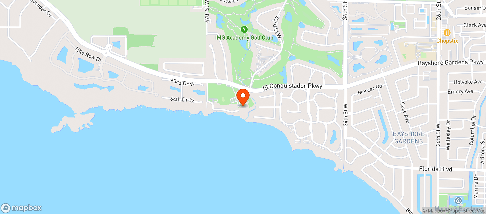 Map showing Img Golf & Country Club