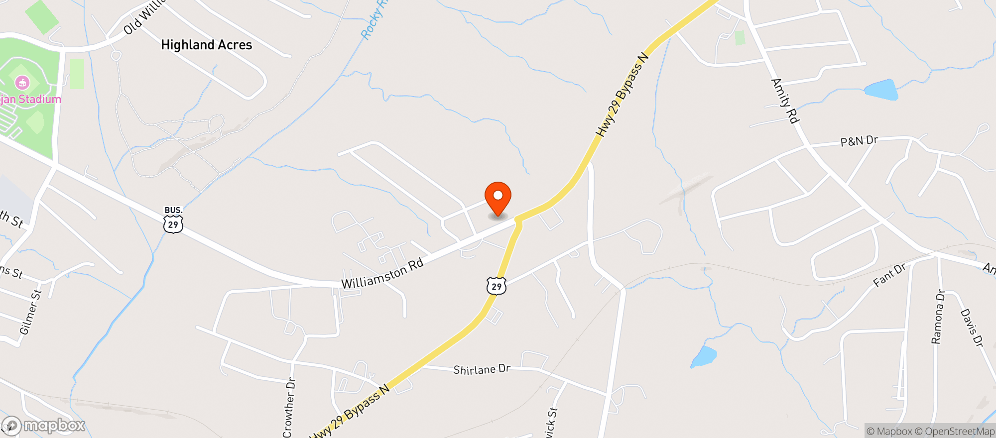 Map showing QUIK STOP - WILLIAMSTON RD (GVL)