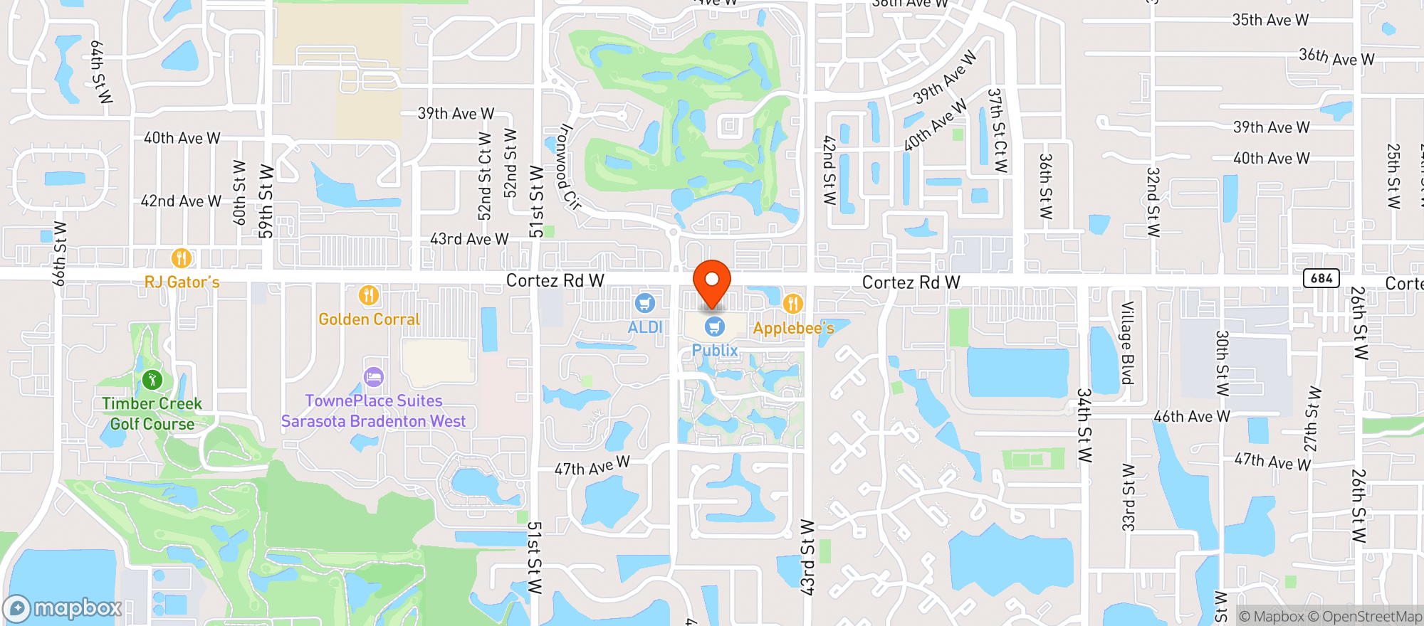 Map showing Publix Super Market