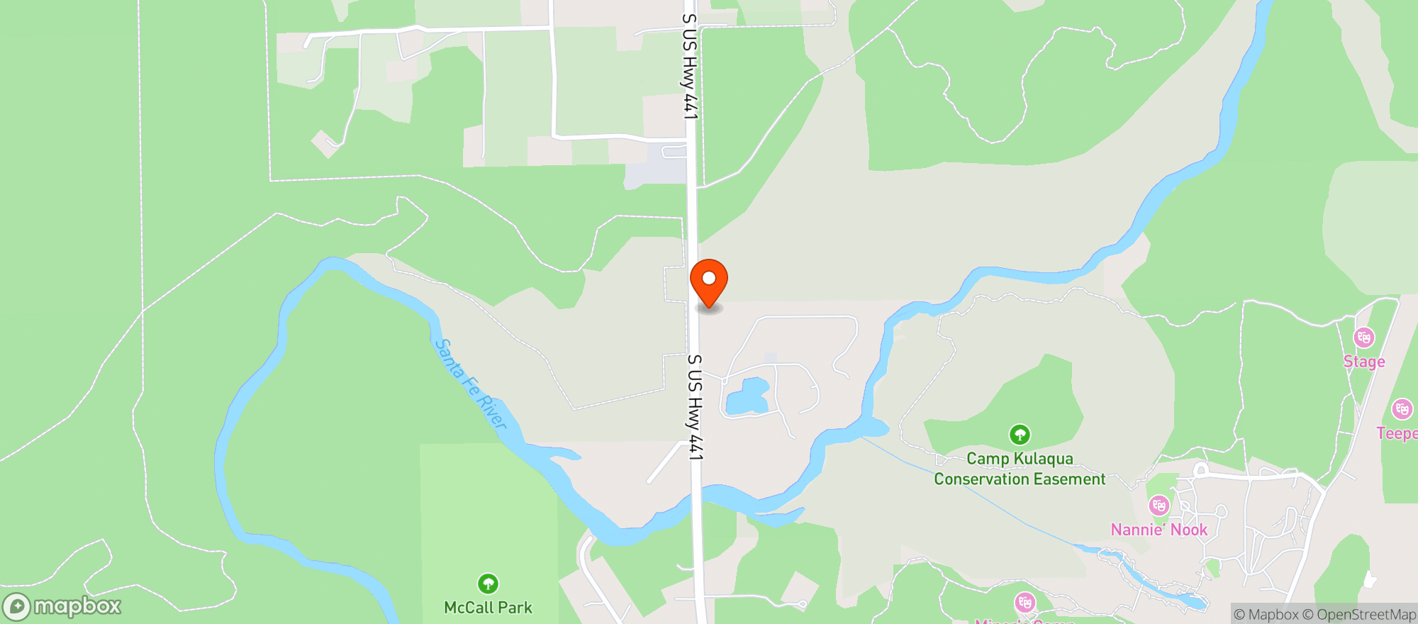 Map showing Santa Fe Bar