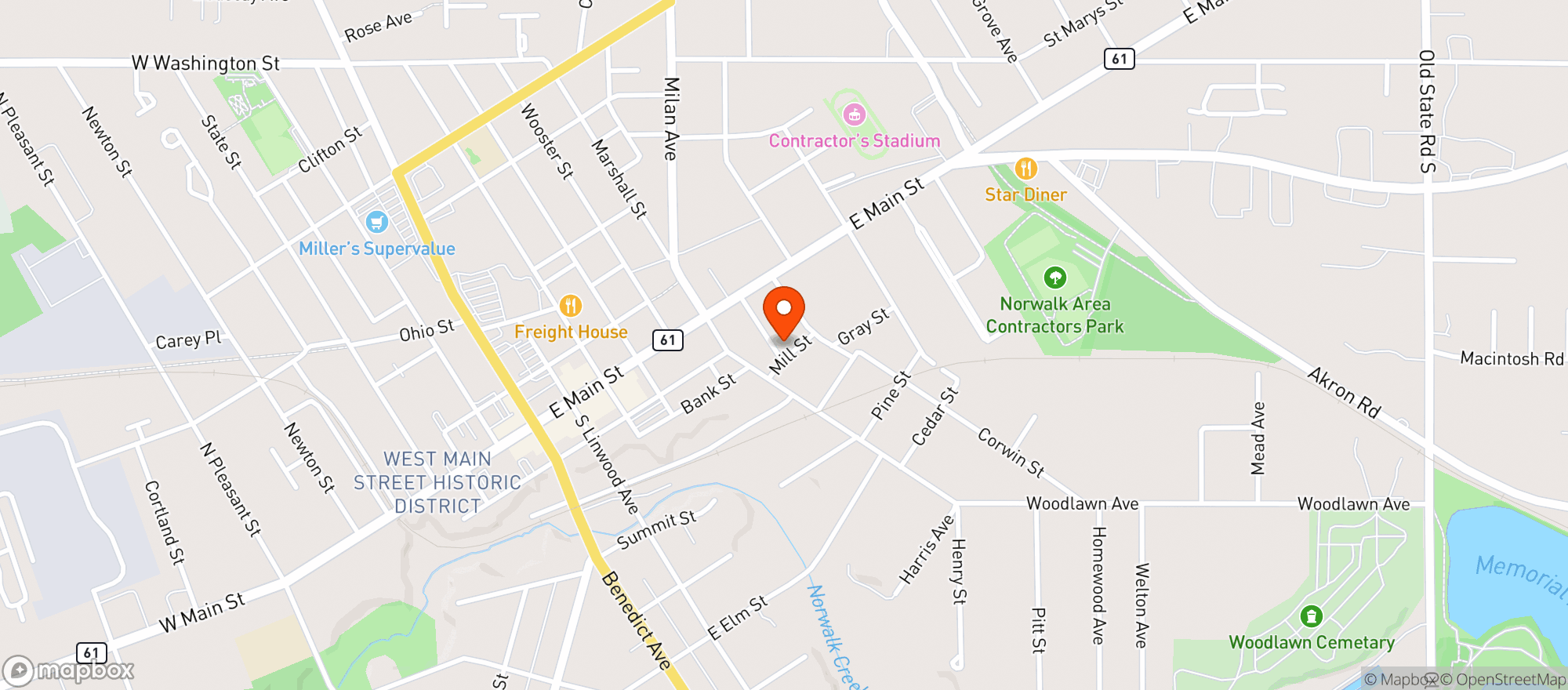 Map showing Red Shamrock