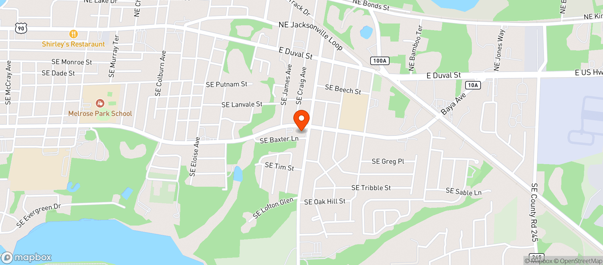 Map showing Sun Stop Market #304