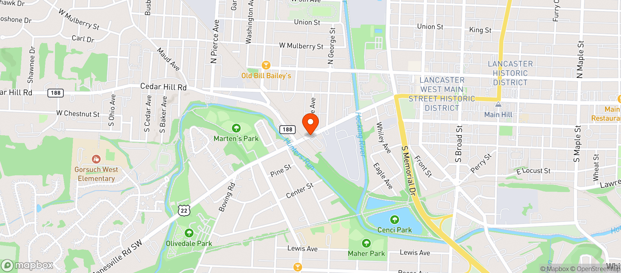 Map showing Marathon