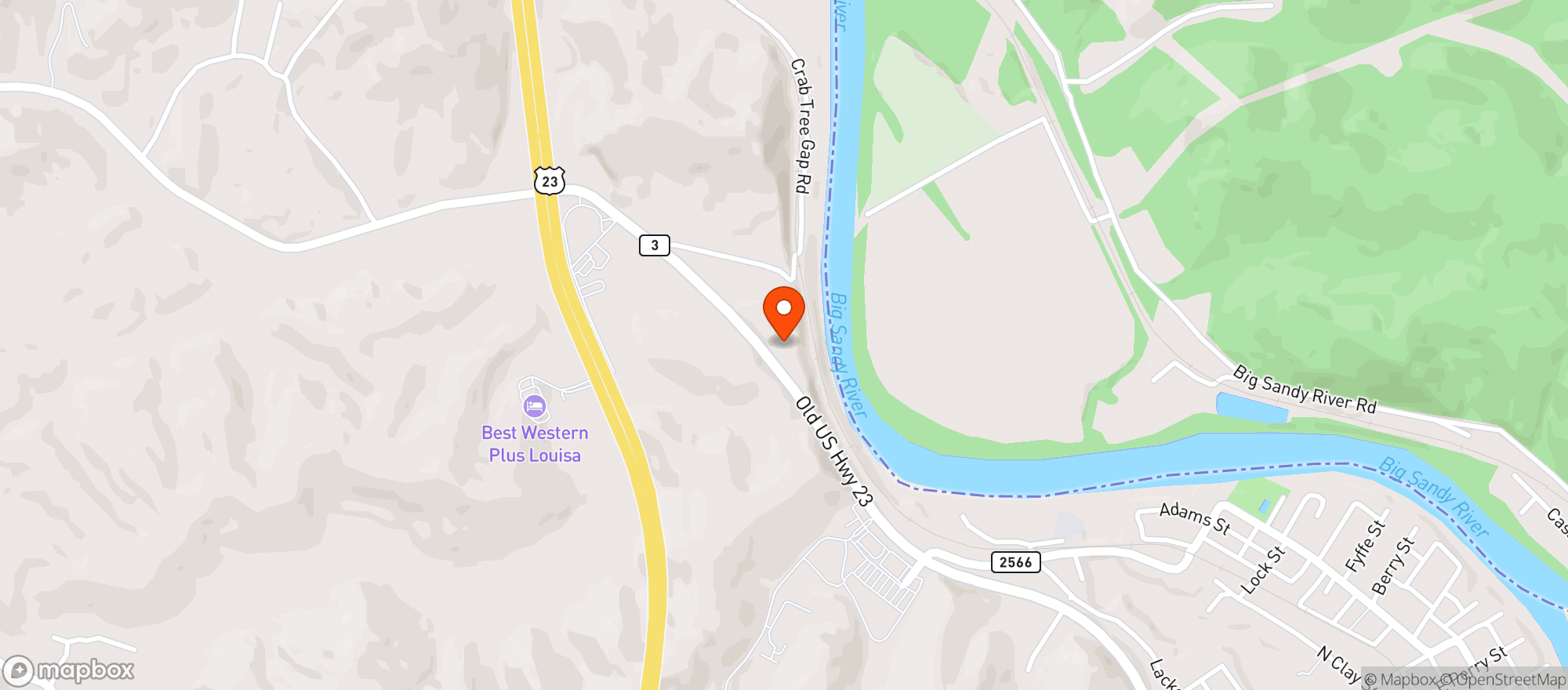 Map showing Smittys Carryout & Tobacc