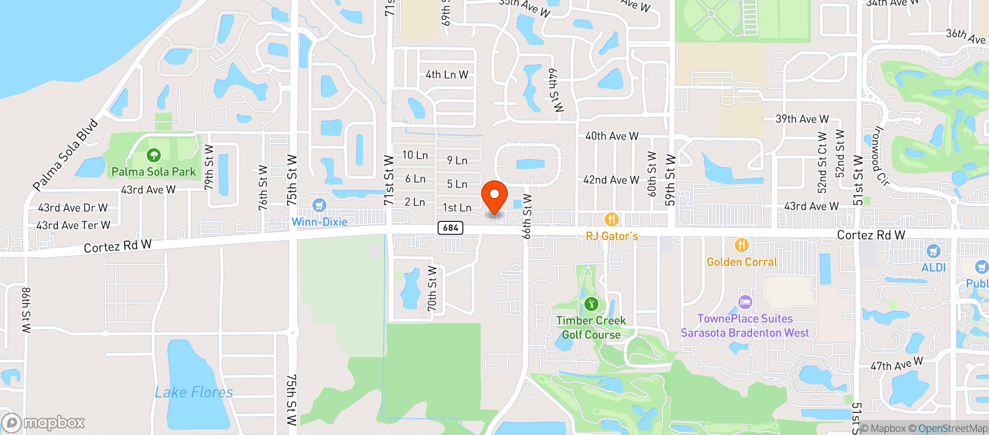 Map showing Anna Maria Oyster Bar