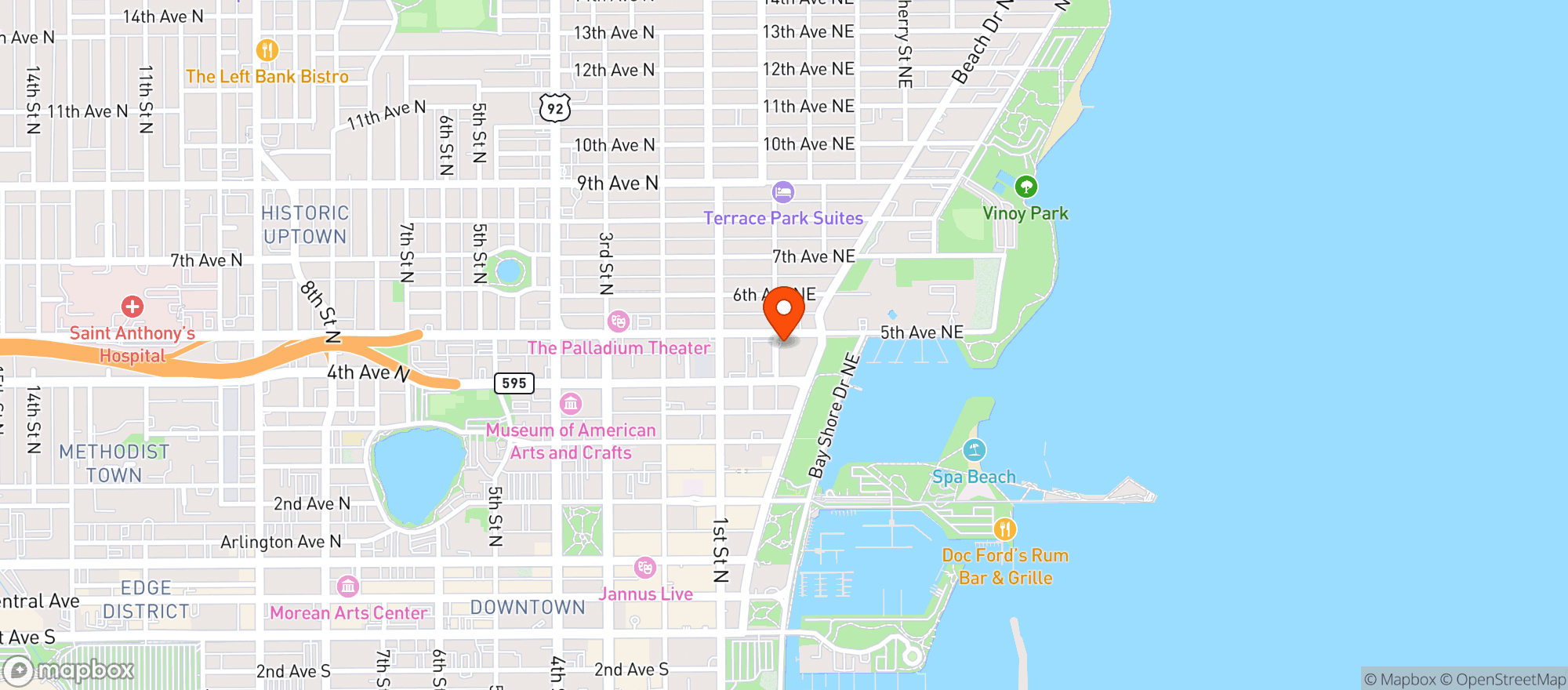 Map showing Cigar Paradise Royal Loung