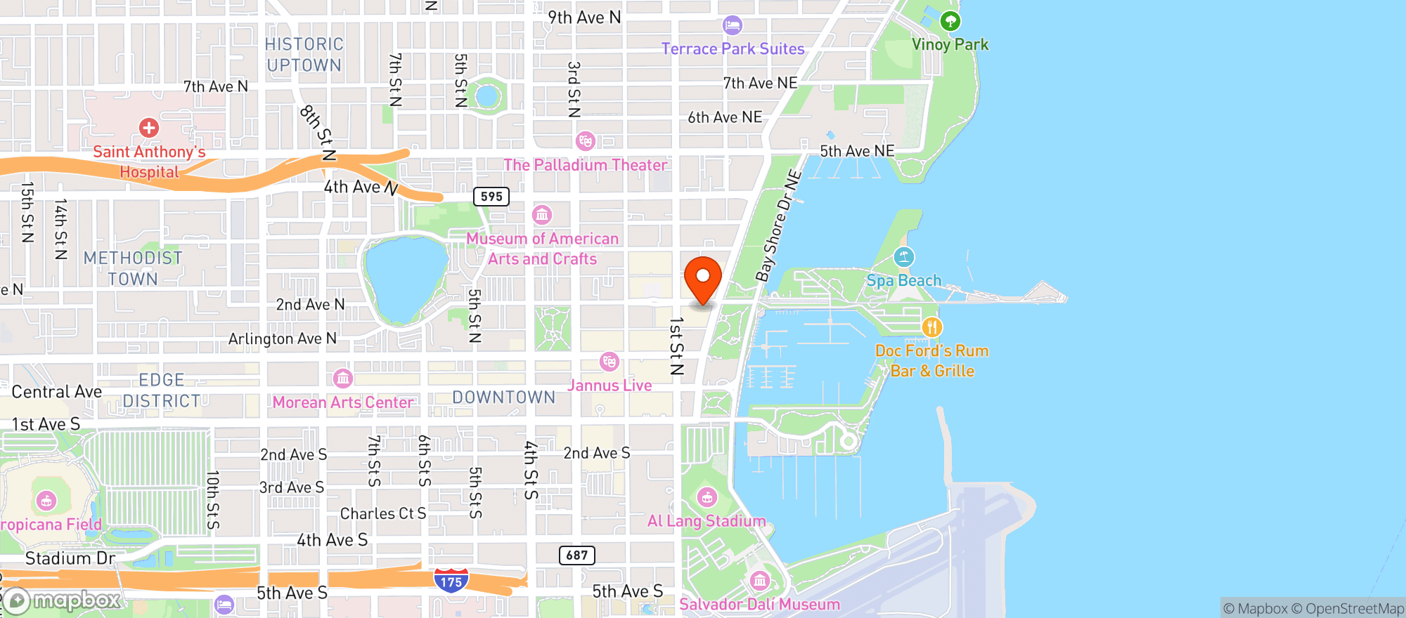 Map showing Bacchus
