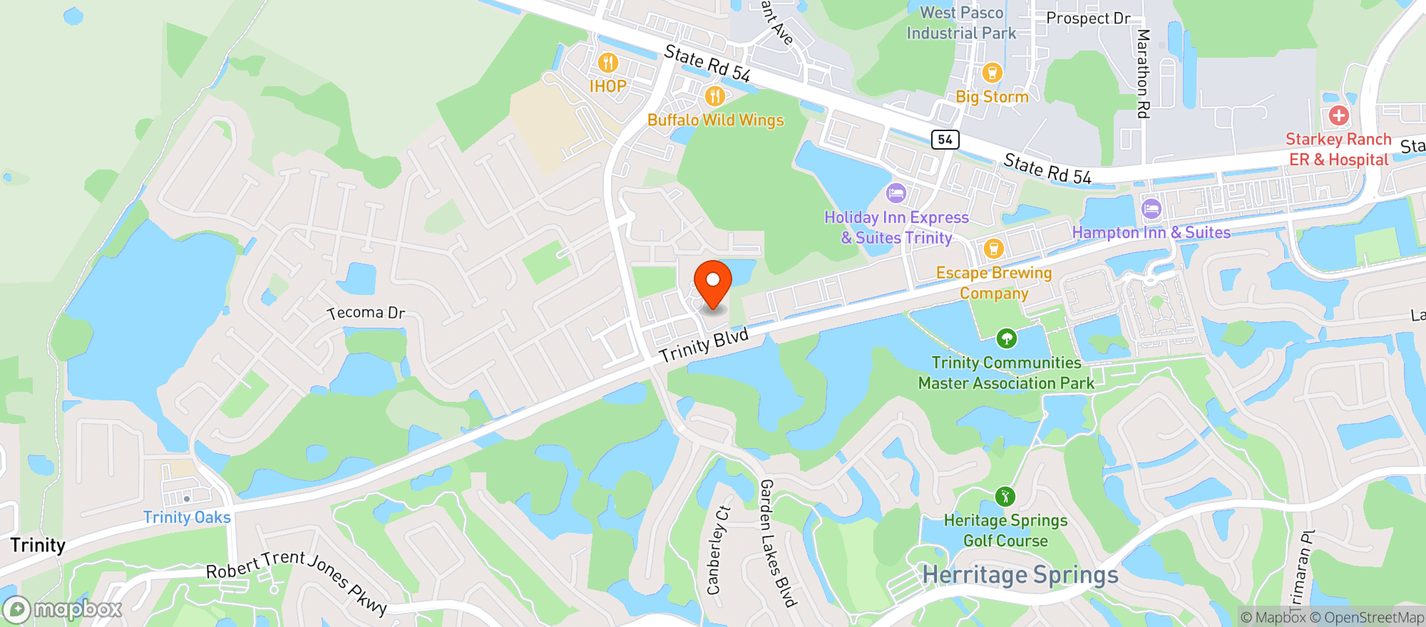Map showing (b) Discovery Village Tri