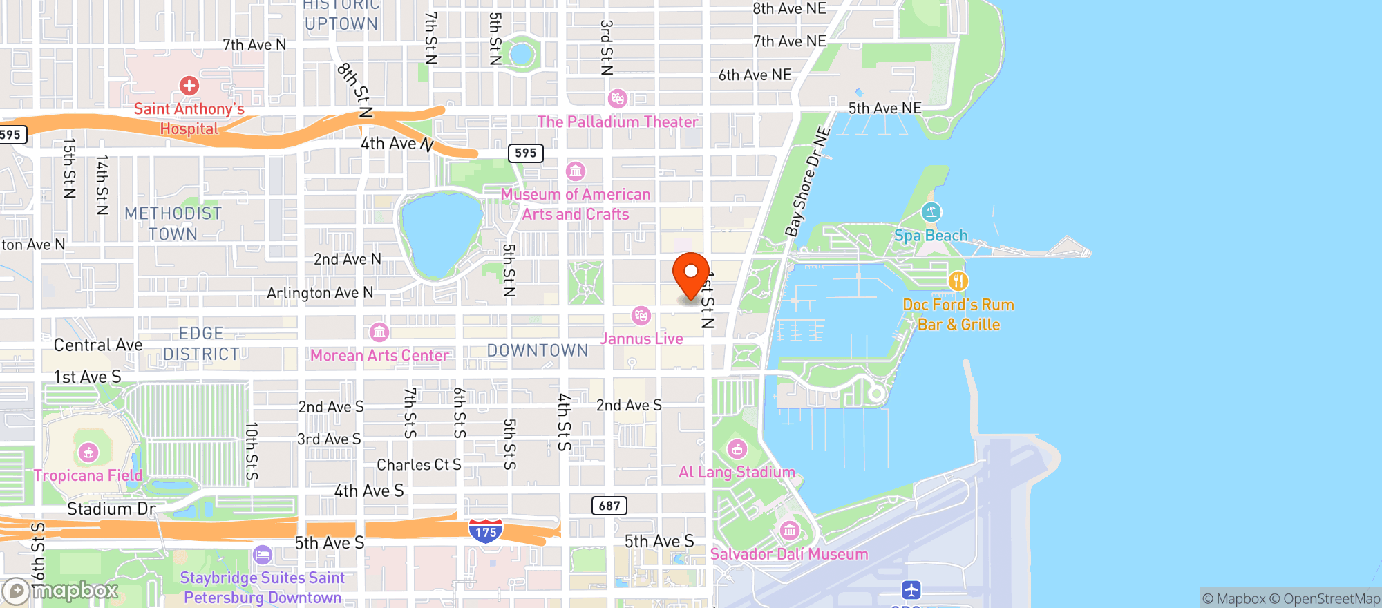 Map showing Copper Shaker & The Estate