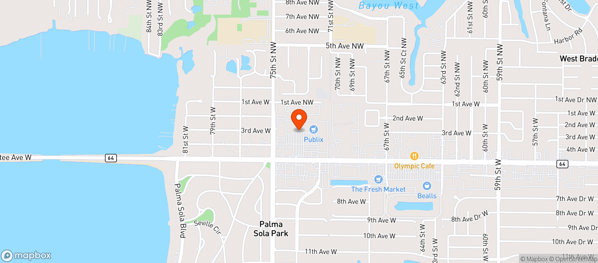 Map showing Target Store