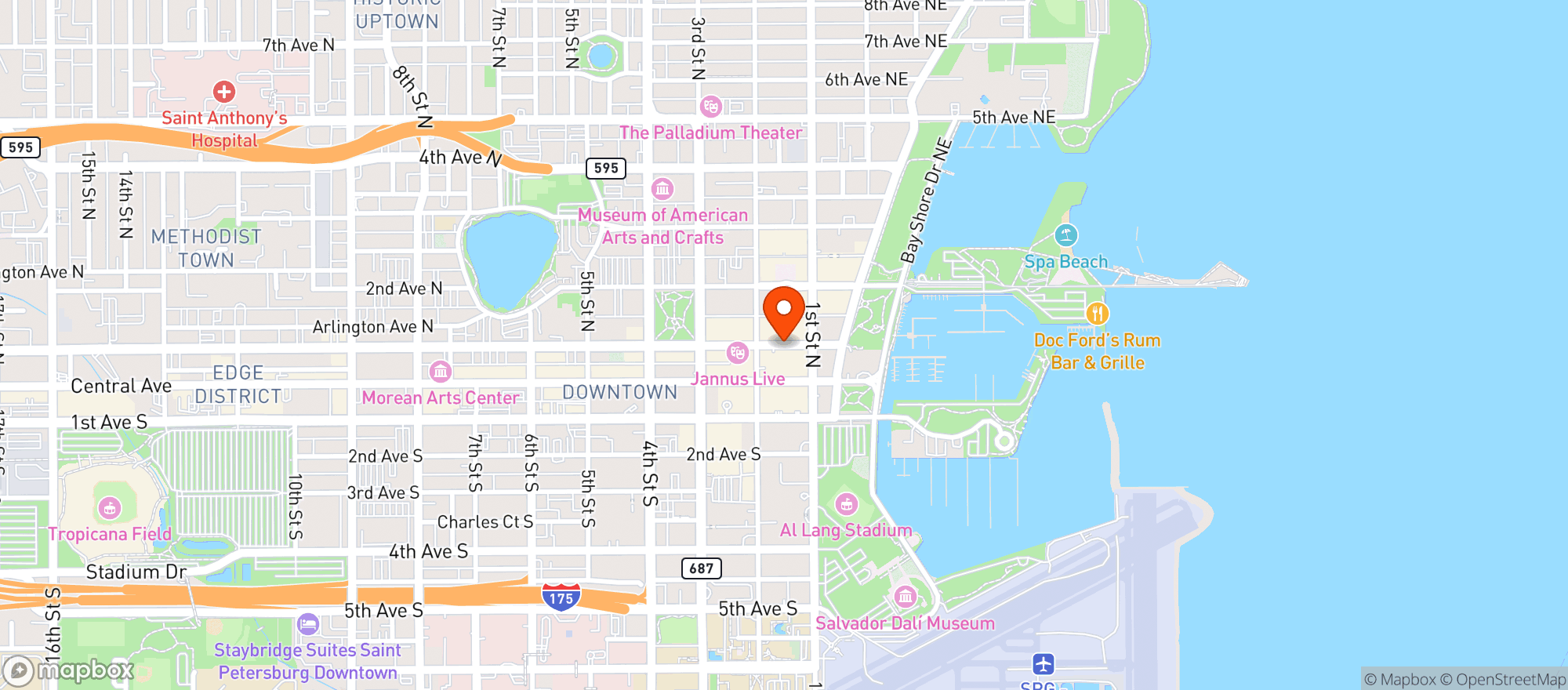 Map showing Social Roost