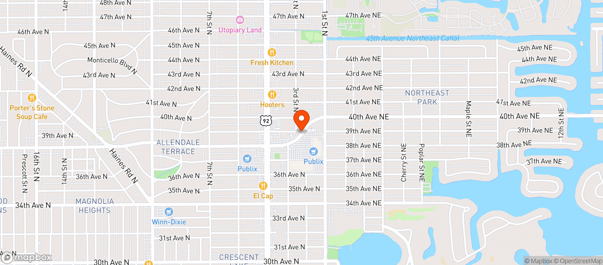 Map showing Whole Foods Market