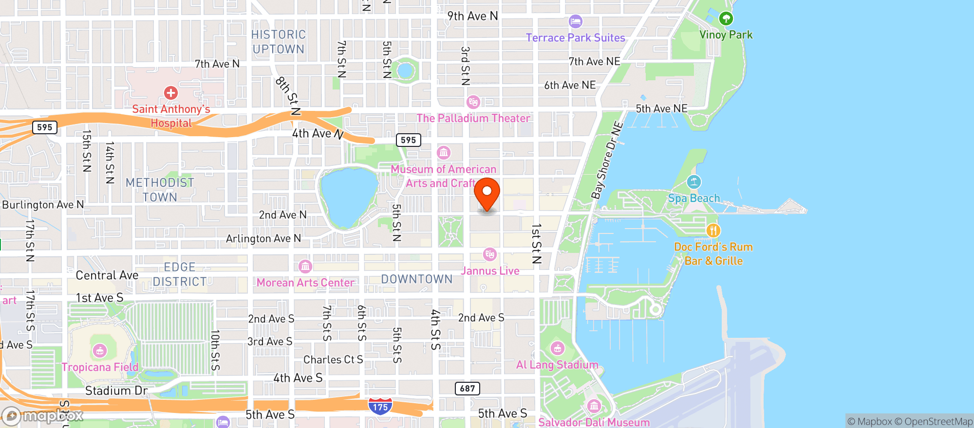 Map showing Green Light Cinema