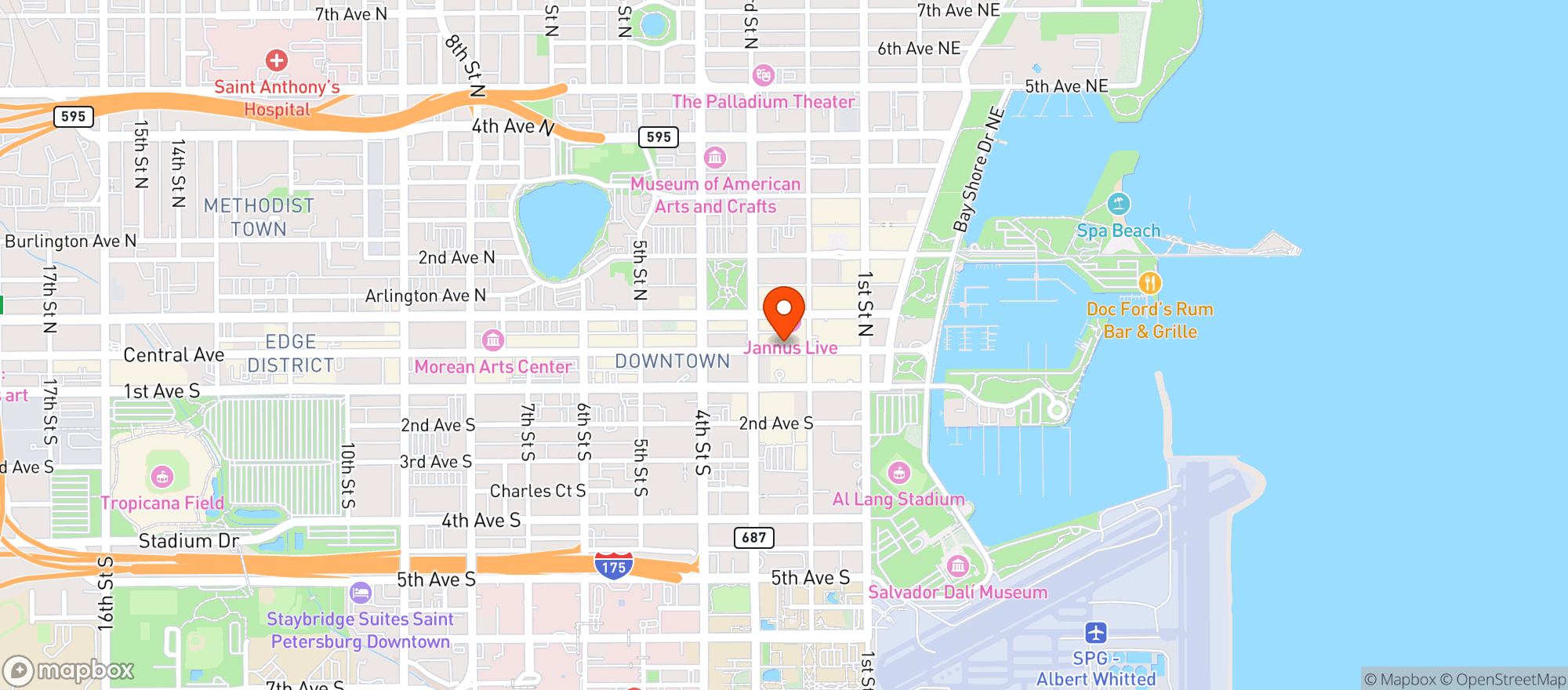 Map showing 5 Bucks Drinkery