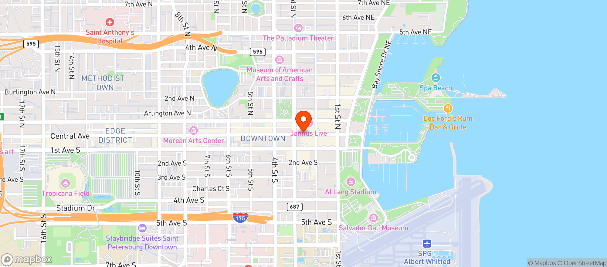 Map showing Club 201