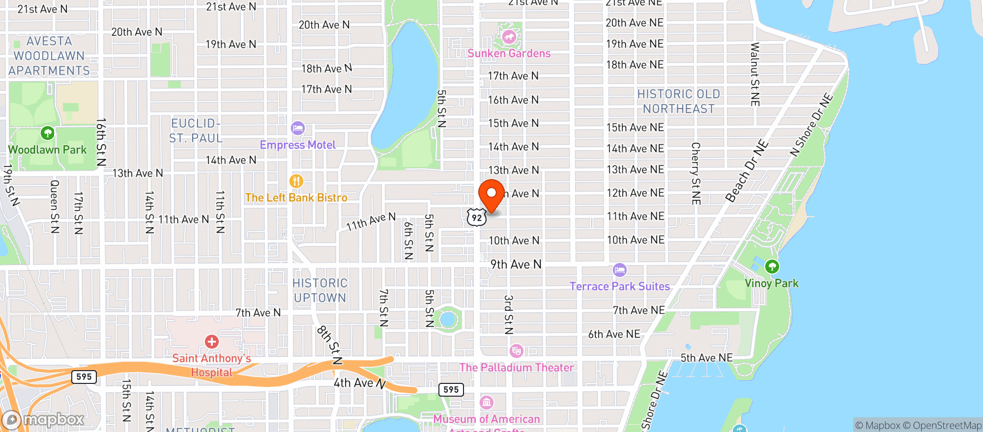 Map showing Grand Hacienda