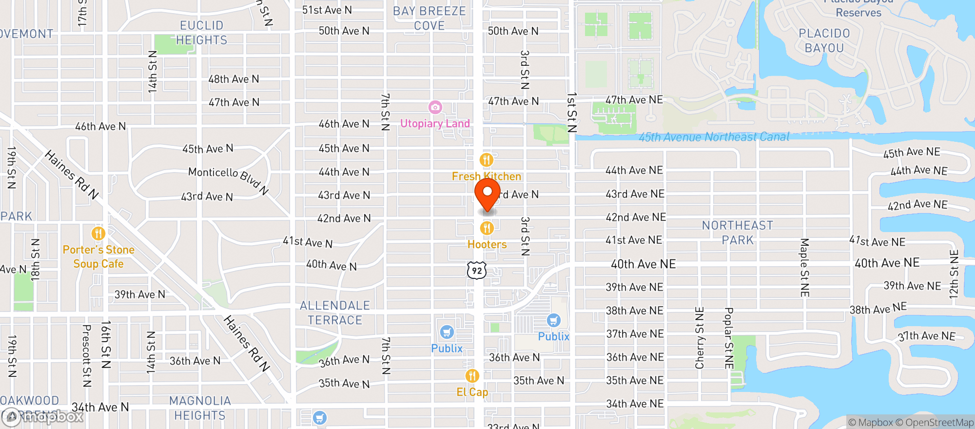 Map showing Pipe Dreamz Smoke Shop