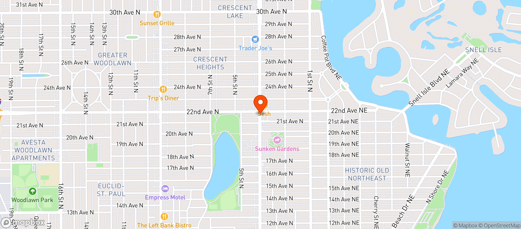 Map showing Rally Food Store