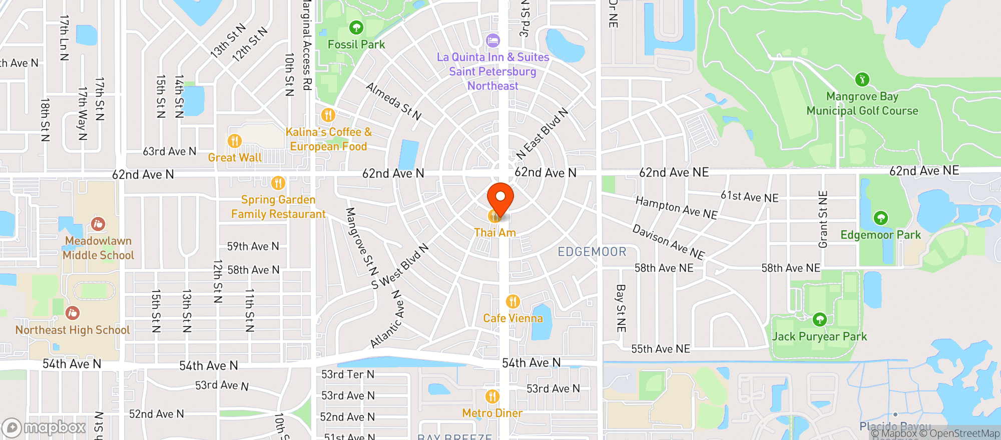 Map showing Paisanos Pizza N Pasta