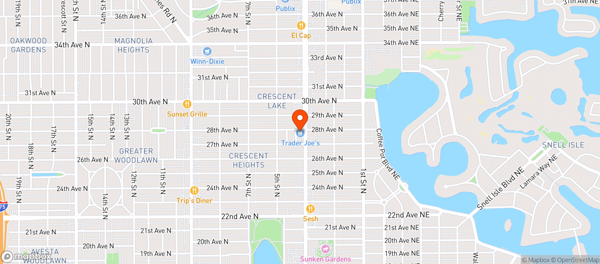 Map showing Trader Joes #767