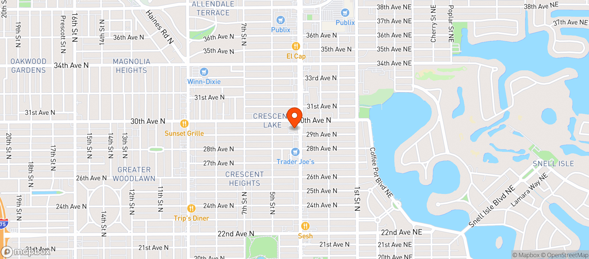 Map showing Fresh Markekt Inc