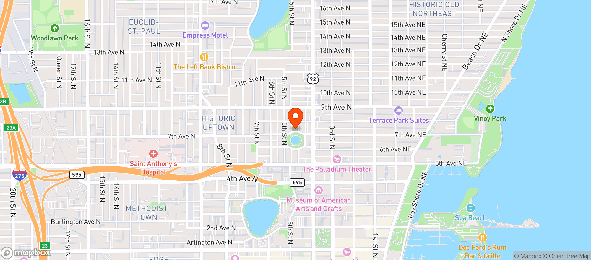 Map showing The Bier Boutique