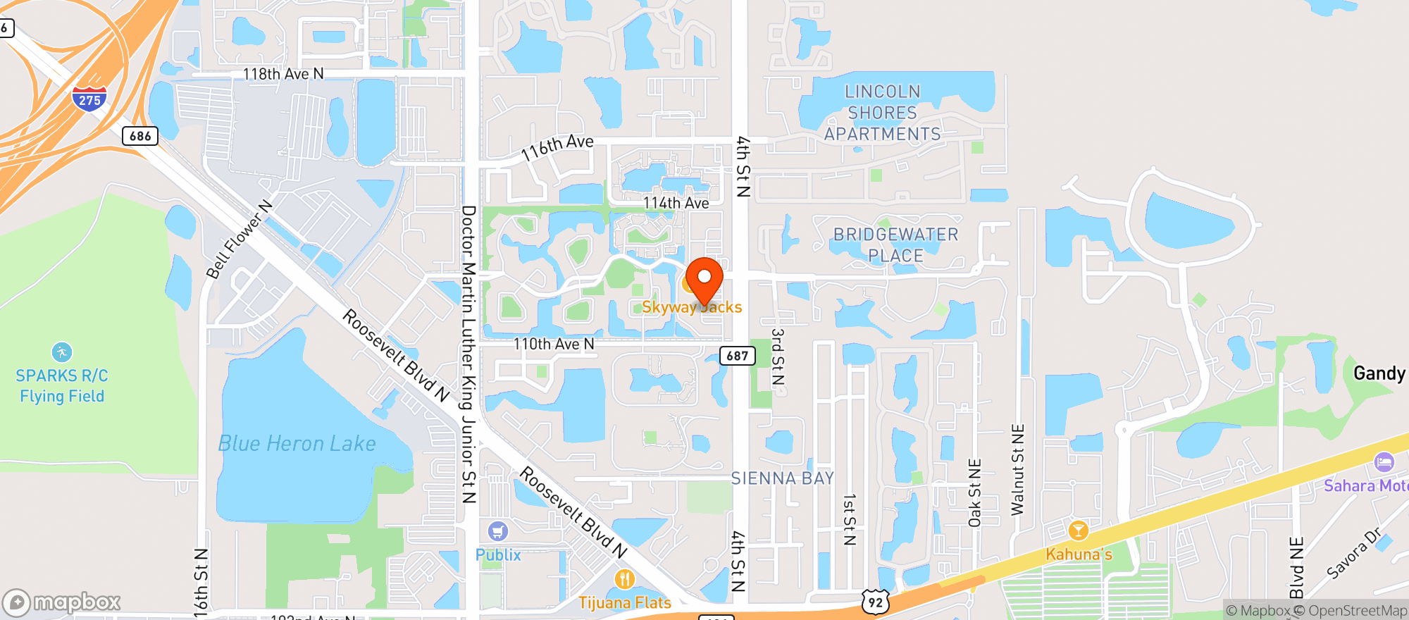 Map showing Winn Dixie