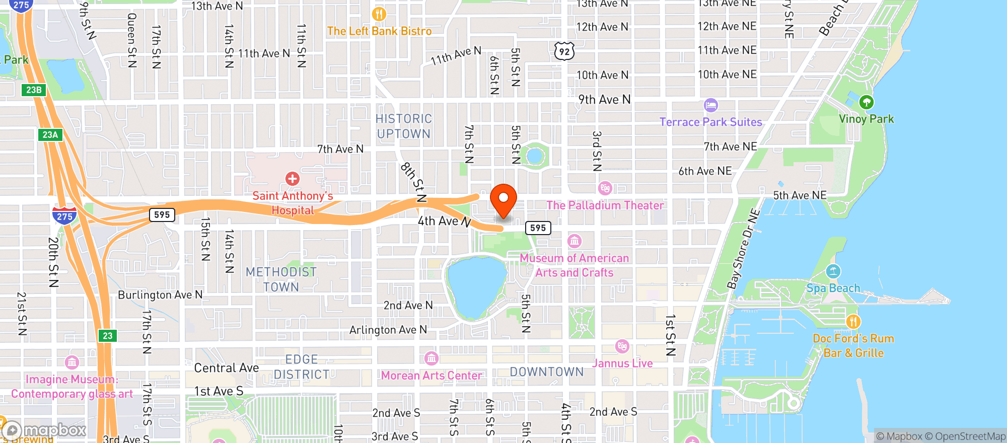 Map showing Coliseum