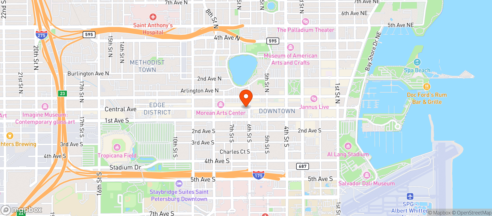 Map showing Bonu Taverna Italiana