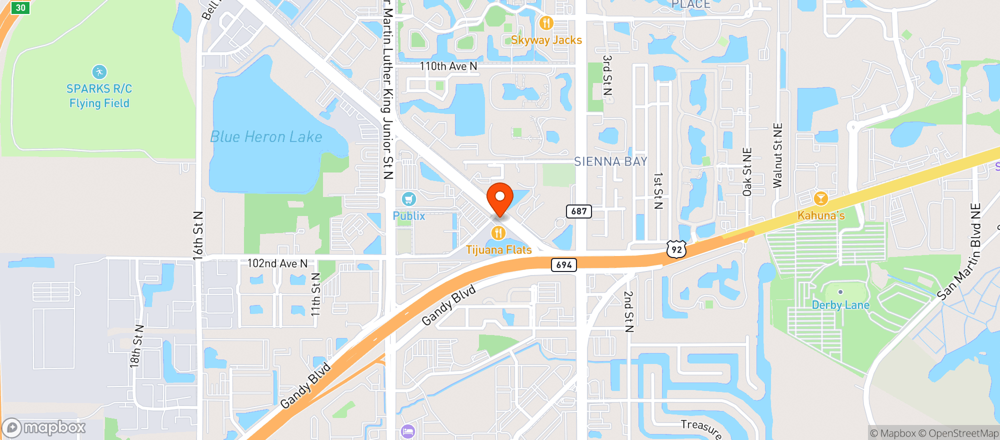Map showing Lucid Coffee and Kava