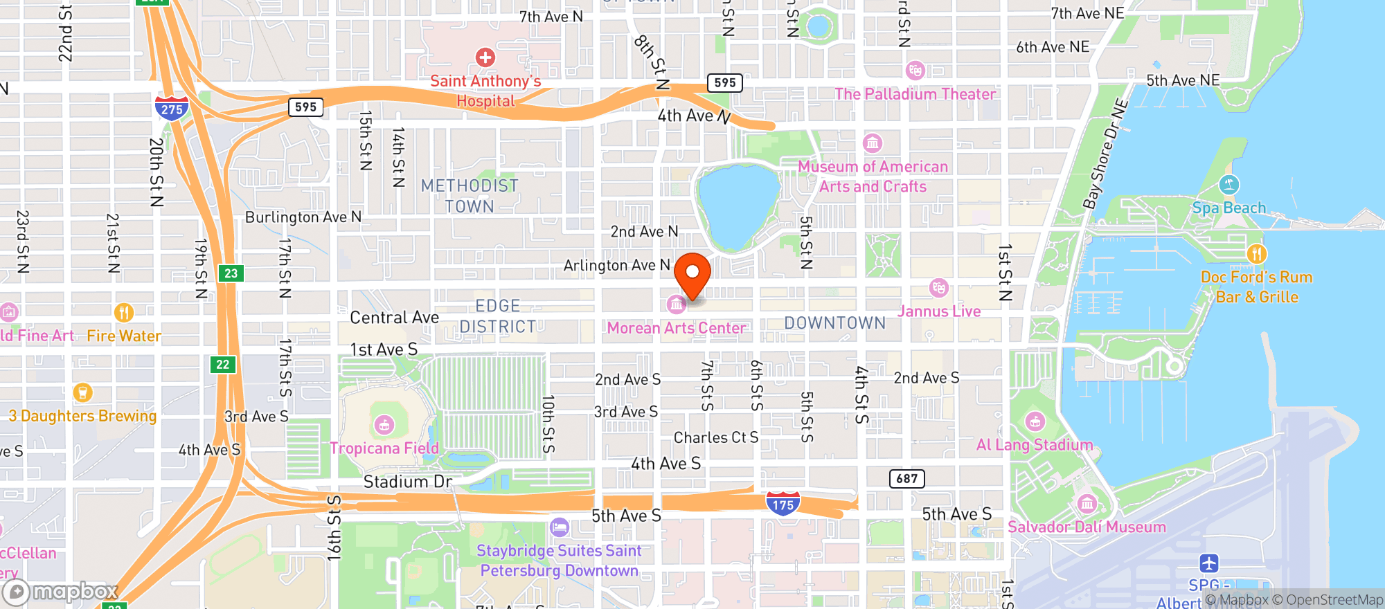 Map showing Southern Grounds Coffee