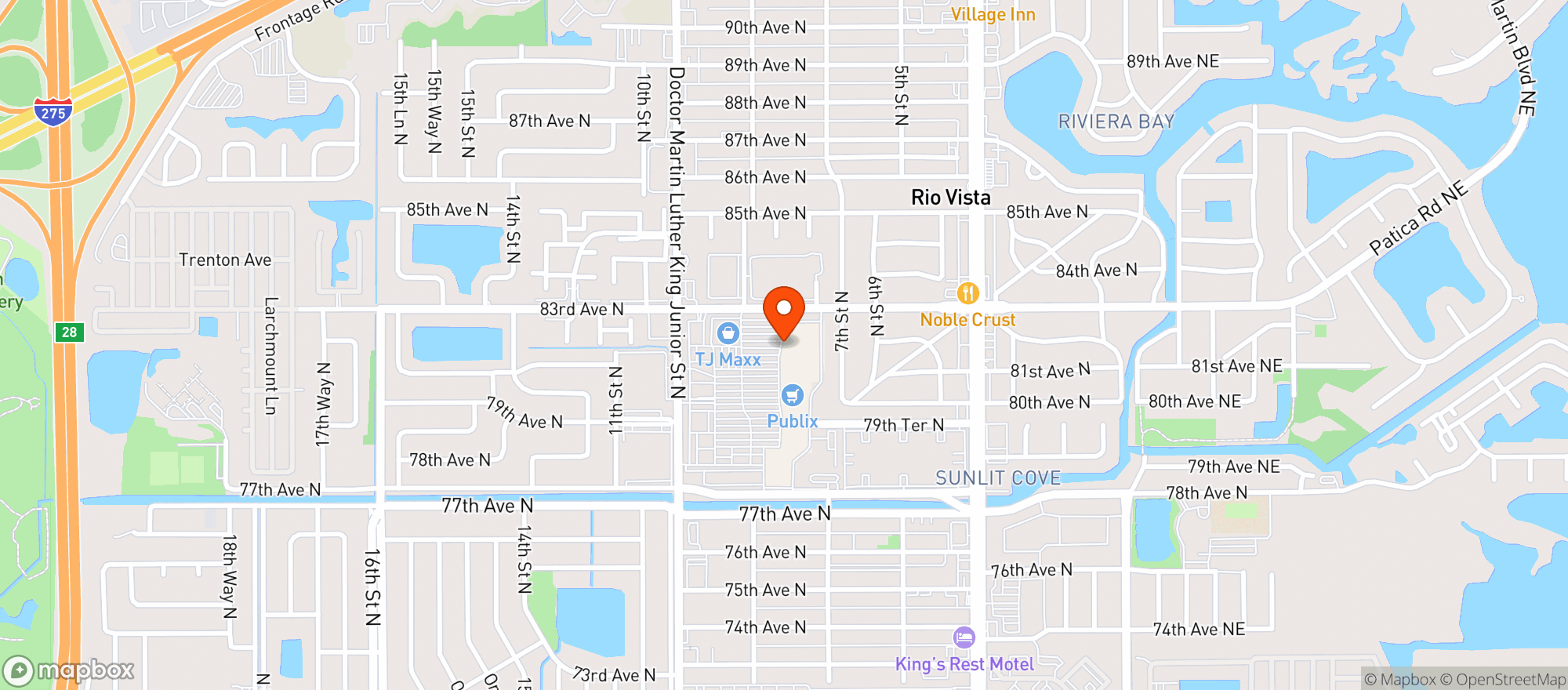 Map showing Target Store
