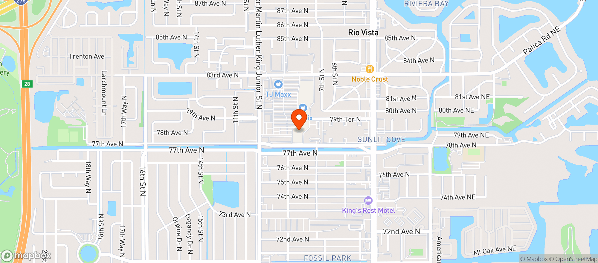Map showing Publix