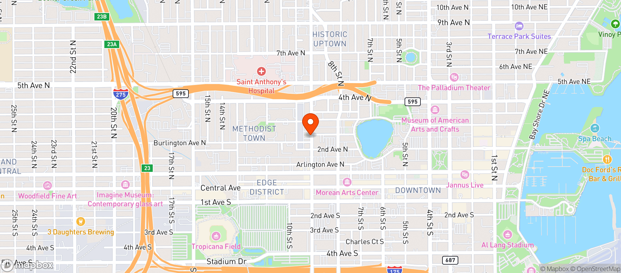 Map showing Black Radish Grocer