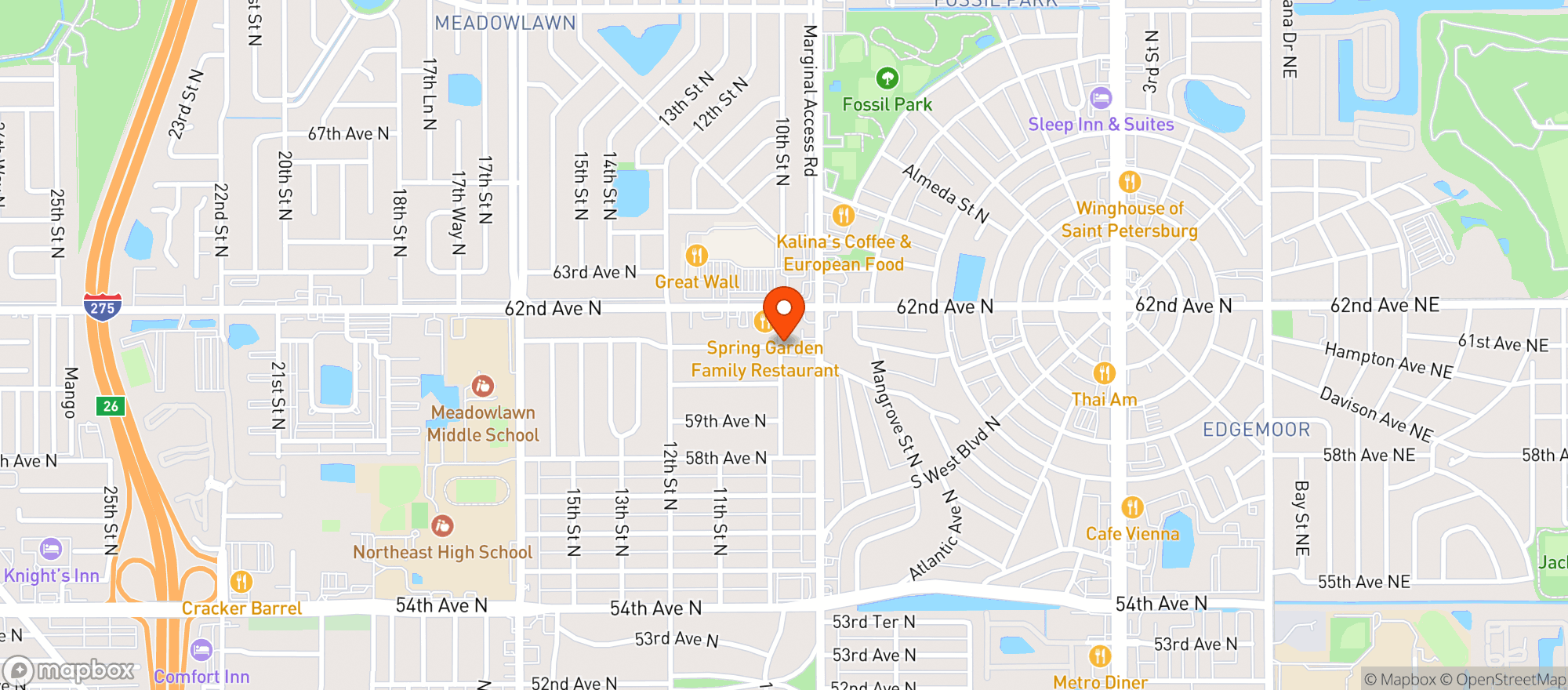 Map showing Muddy Water Kava Bar - St Pete