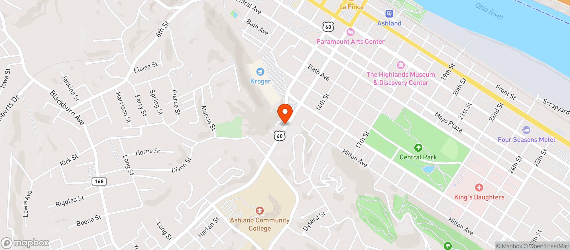 Map showing Ampm Spirits Wine & Tobacco